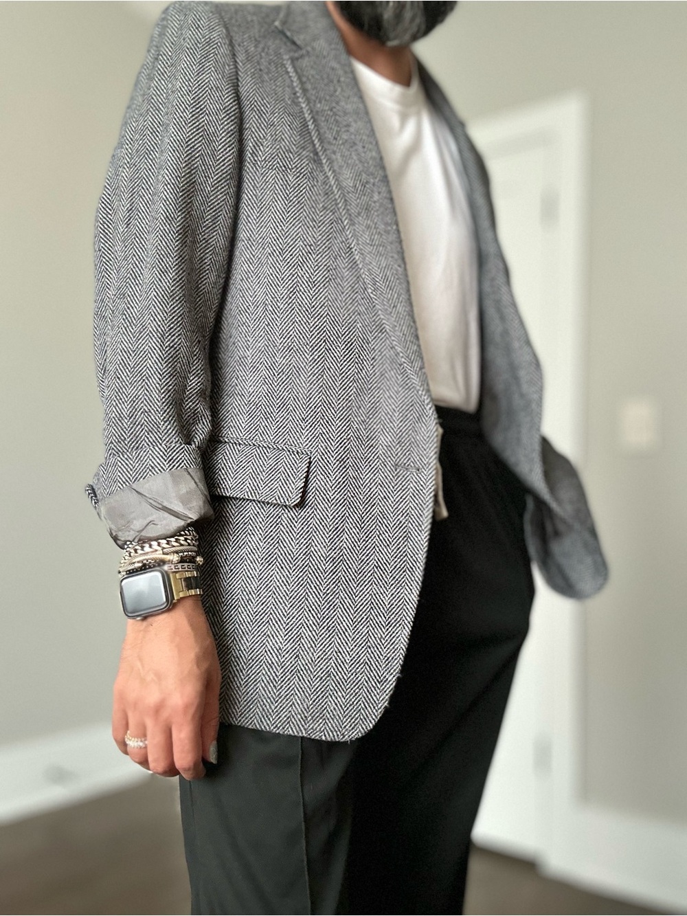 Blair Gray Herringbone Sport Coat
